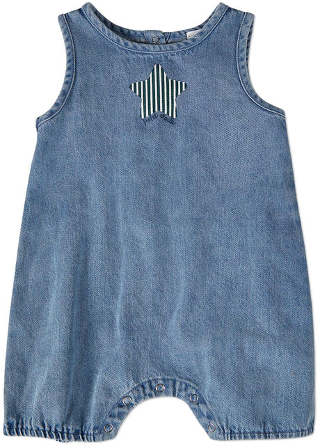 MiniMoi by Memoi Baby Boys Girls Denim Romper - IRV10130/IRV10131