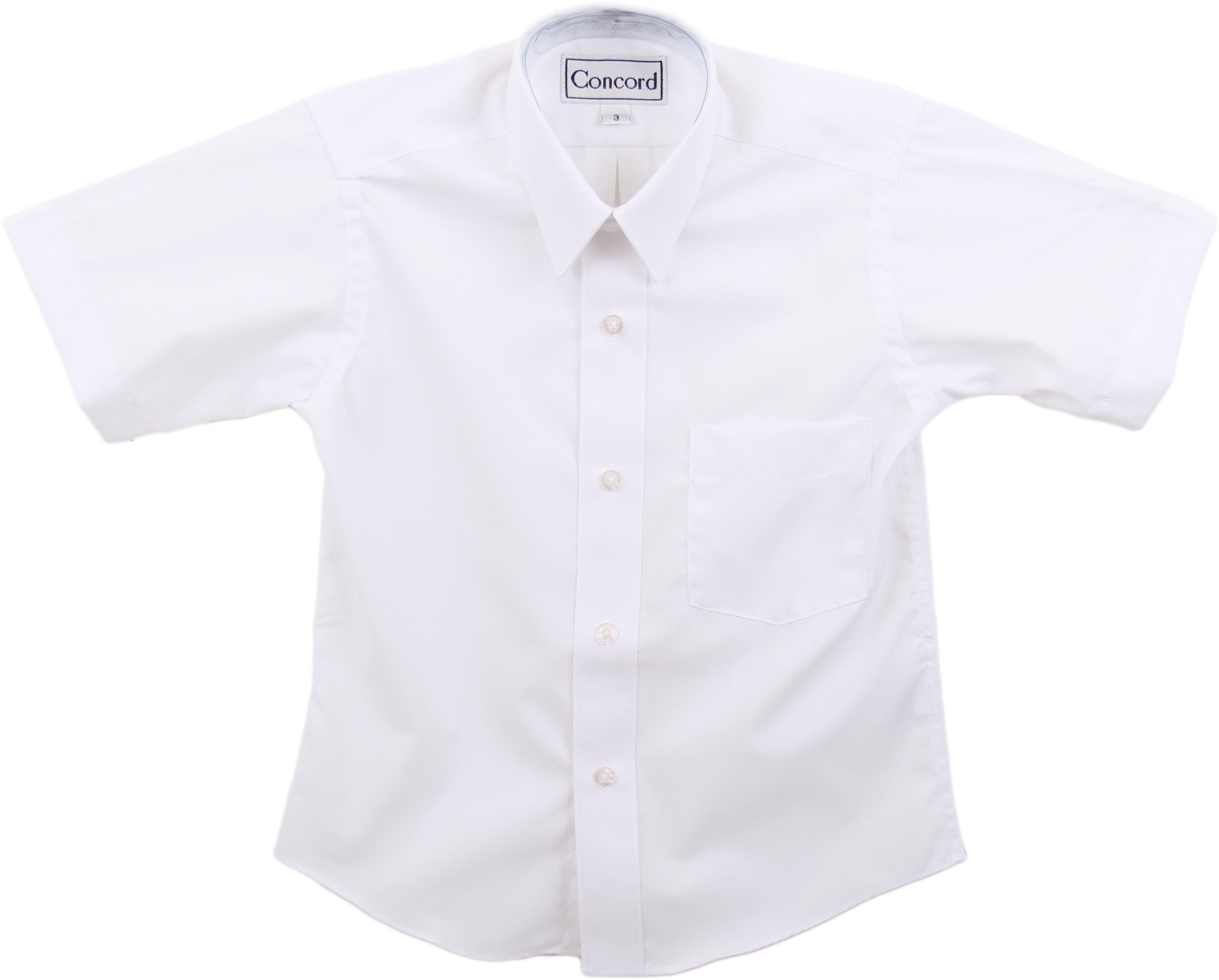 Concord Boys Short Sleeve White Dress Shirt White / 2 Concord Boys Short Sleeve White Dress Shirt White / 2