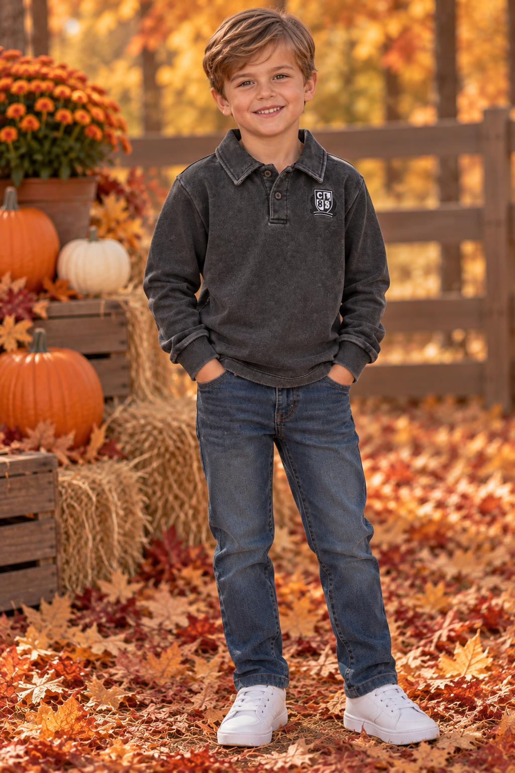 Bonjoy Boys Long Sleeve Polo Shirt - SW26010P