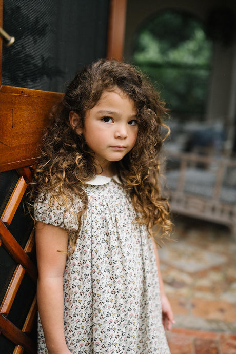 Lil Legs Dressy Loungewear Collection Girls Short Sleeve Botanical Maxi Robe - BTSS