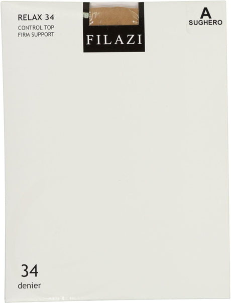 Filazi Womens Relax 34 Denier Control Top Firm Support Pantyhose - 5864