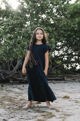 Lil Legs Dressy Loungewear Collection Girls Short Puff Sleeve Maxi Robe - PDSS