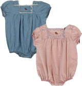 Analogie Lil Legs Denim Capsule Collection Baby Girls Romper - DBBR