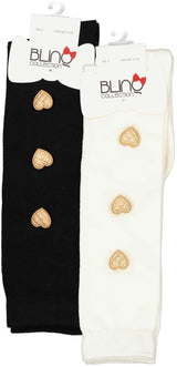 BlinQ Girls Quilted Heart Knee Socks - 904