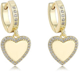 Tiny Gem Girls Heart of Gold Huggie Earring - TG3031
