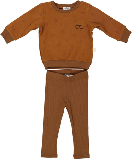 Crew Kids Baby Boys Optical Numbers Outfit - AL2629