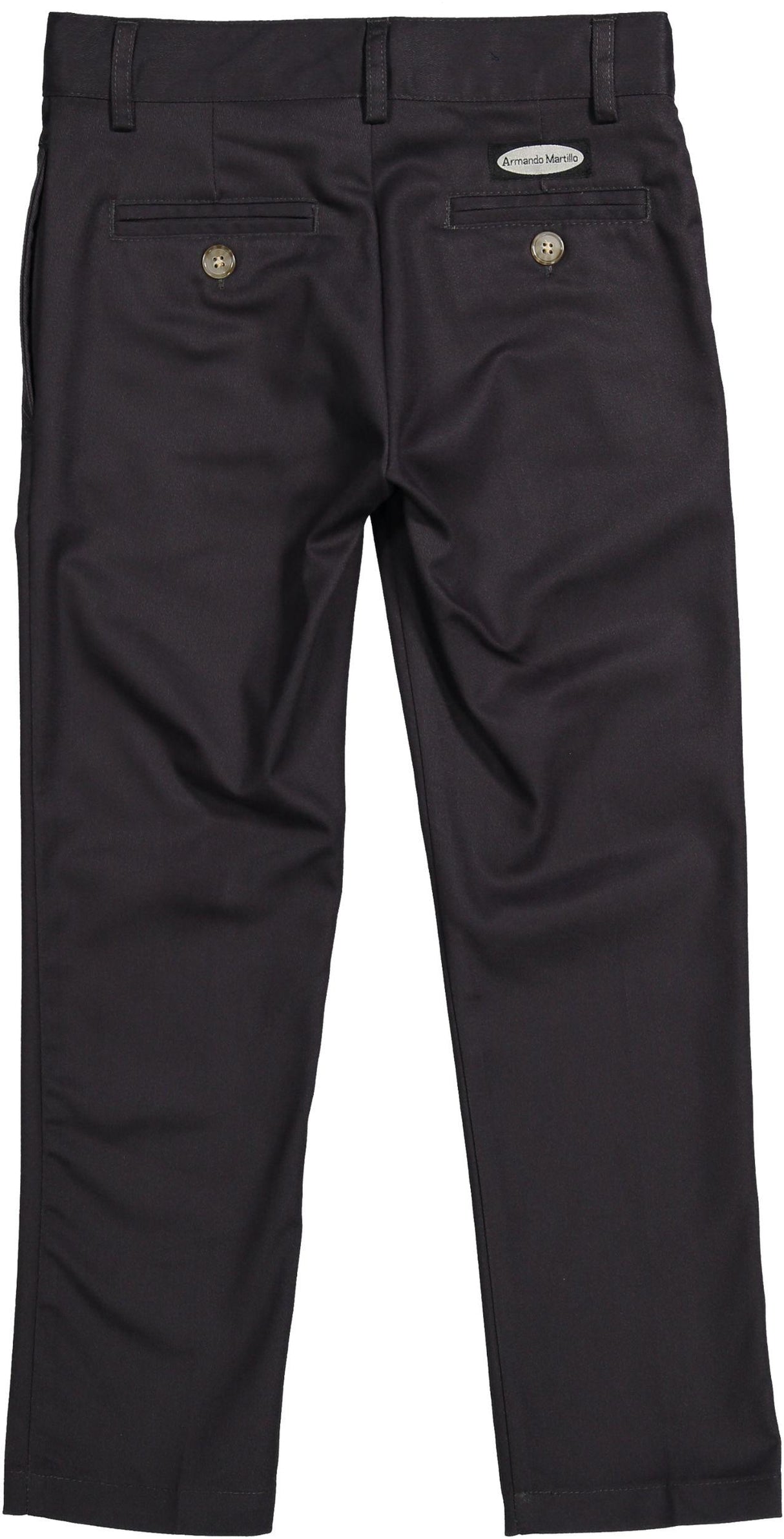 Armando Martillo Boys Brushed Cotton Flat Front Adjustable Waist Pants