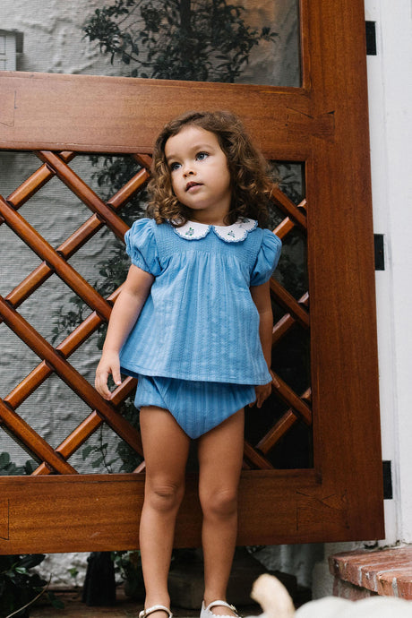 Analogie by Lil Legs Downtown Collection Baby Girls Smocked Outfit - DTST