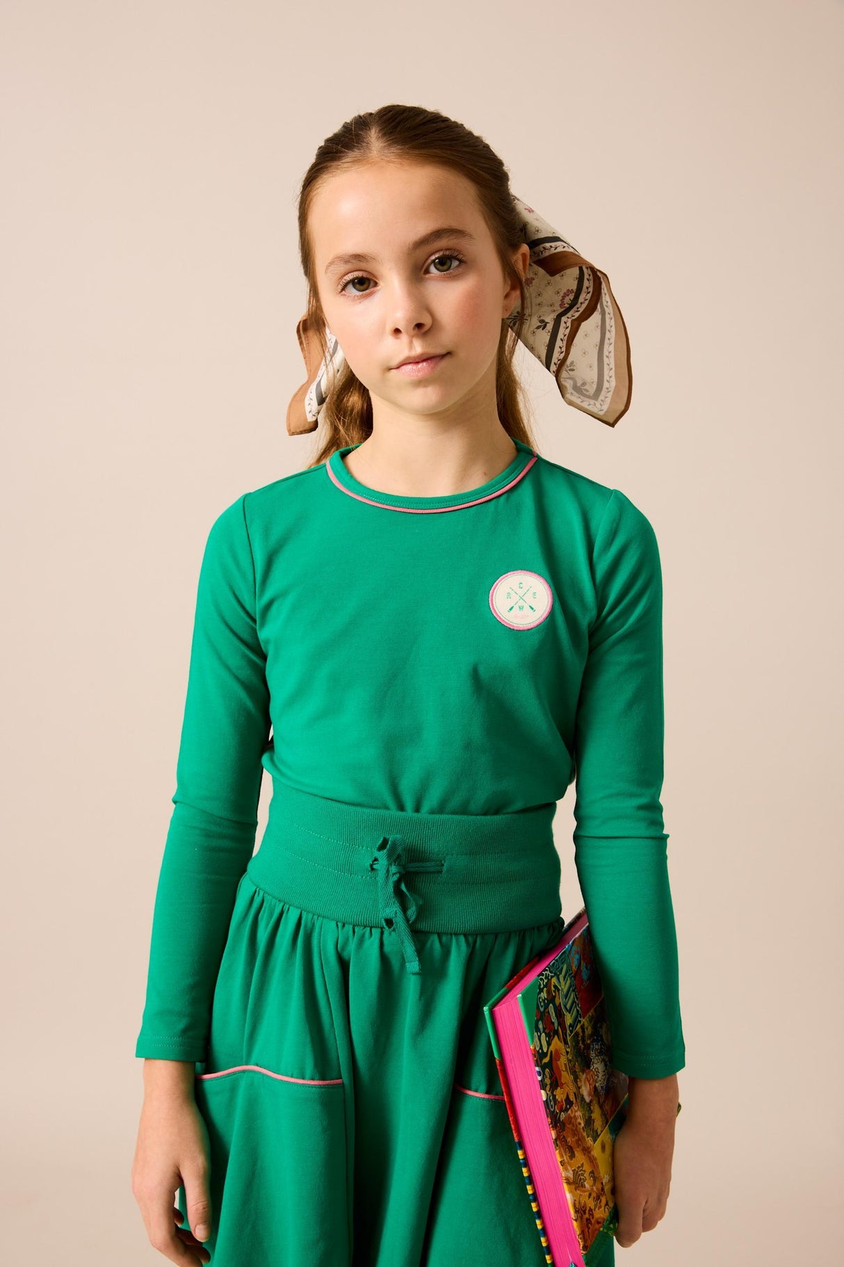 Analogie by Lil Legs Boating Crew Collection Girls Long Sleeve T-shirt Tee - BCLST