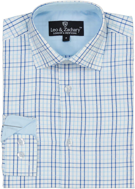 Leo & Zachary Boys Long Sleeve Dress Shirt - 5969