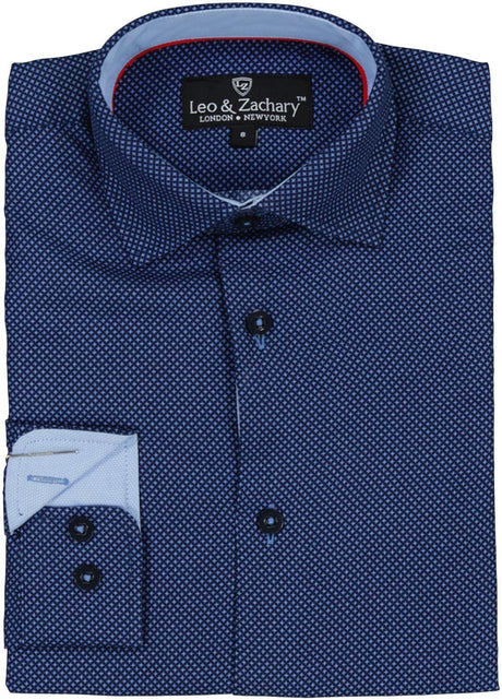 Leo & Zachary Boys Long Sleeve Dress Shirt - 5972