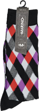 Marino Avenue Mens Cotton Dress Socks - WS056-4-BK-1013