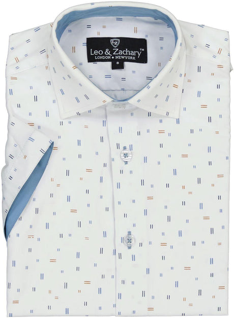 Leo & Zachary Boys Short Sleeve Dress Shirt - 5985