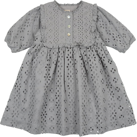 Analogie by Lil Legs Shabbos Collection Girls Eyelet 3/4 Sleeve Dress