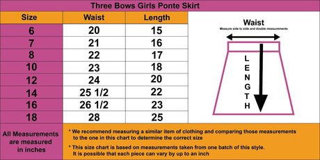 Three Bows Girls Skirt - Ponte Camp