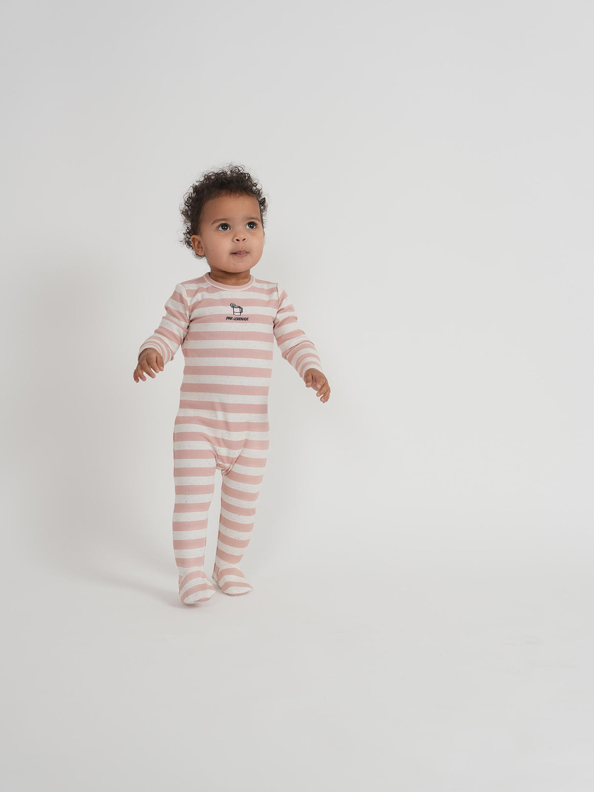 Whipped Cocoa Baby Boys Girls Lemonade Ribbed Cotton Footie - SB6CY2977
