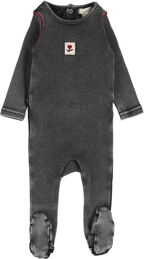 Lil Legs Wardrobe Staple Collection Baby Girls Contrast Cotton Stretchie - CFT
