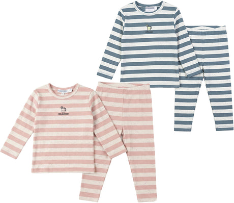 Whipped Cocoa Boys Girls Lemonade Ribbed Cotton Pajamas - SB6CY2977E