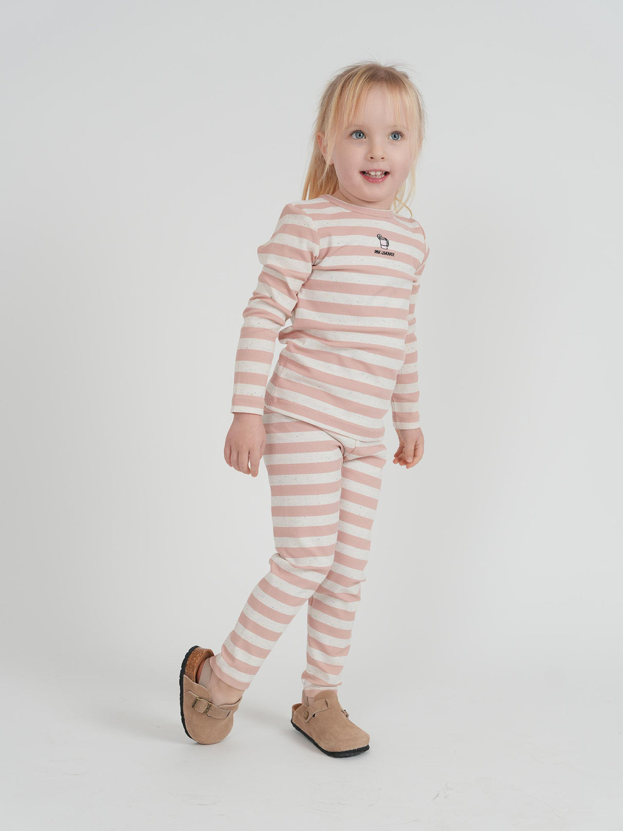 Whipped Cocoa Boys Girls Lemonade Ribbed Cotton Pajamas - SB6CY2977E