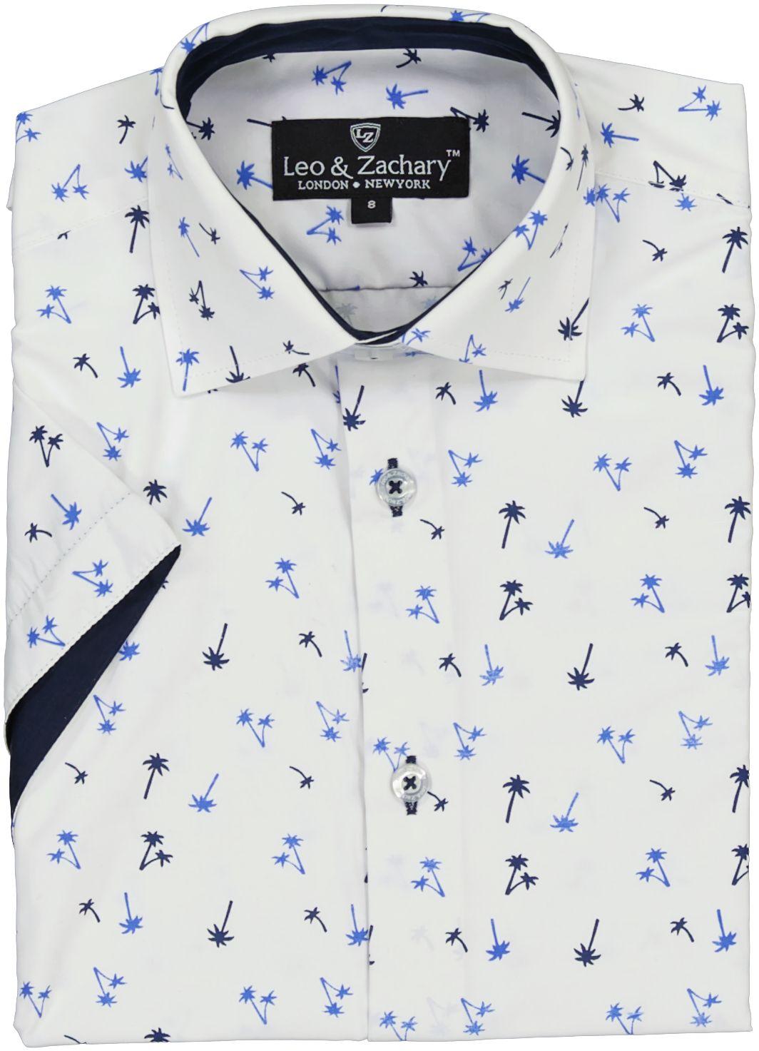 Leo & Zachary Boys Short Sleeve Dress Shirt - 5986