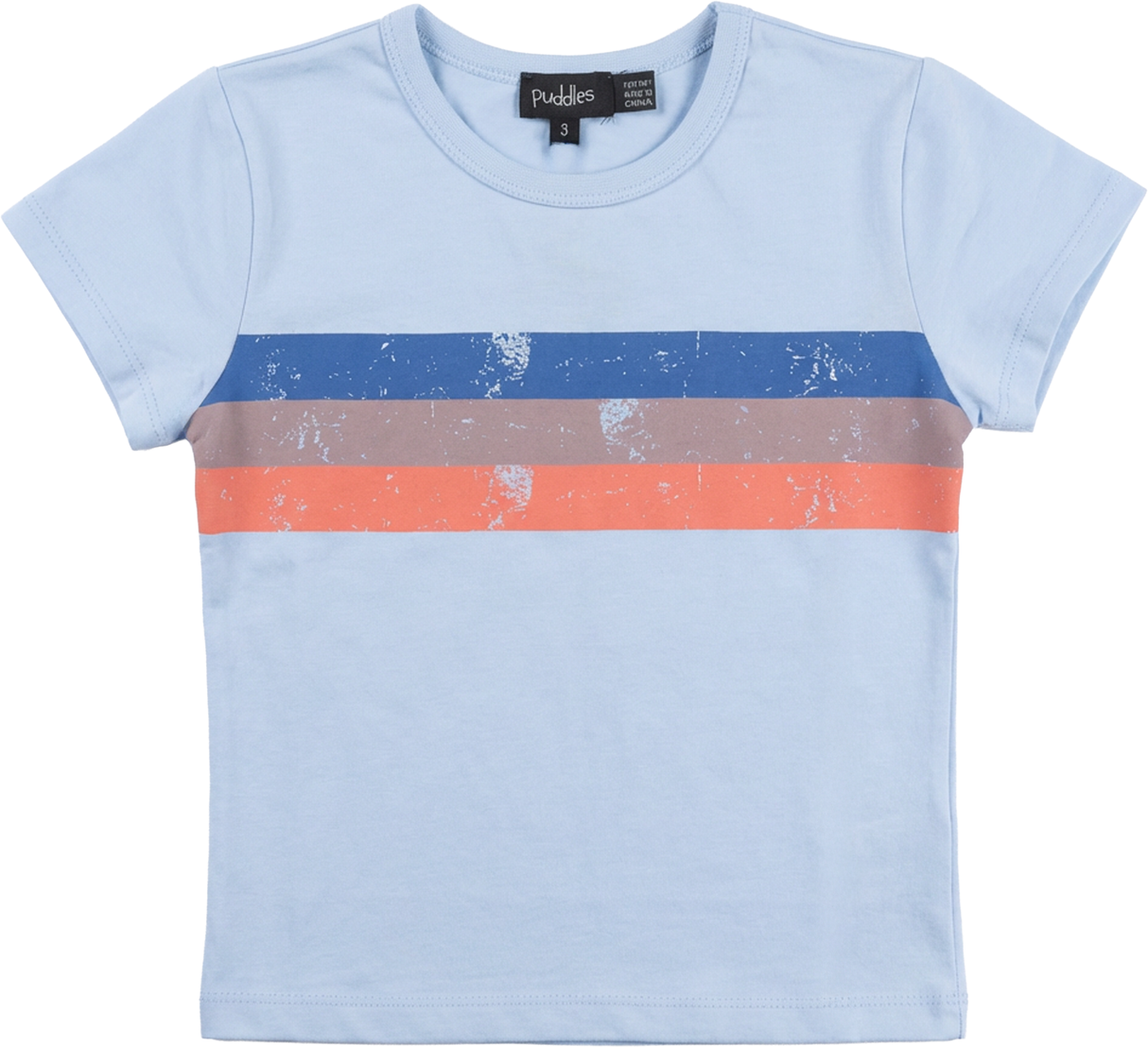 Puddles Boys Stripes Print Short Sleeve T-shirt - SB6CY2887TB