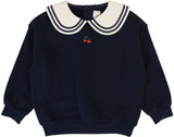 Analogie Lil Legs Bon Voyage Collection Girls Embroidered Cherry Sweatshirt - BVGS