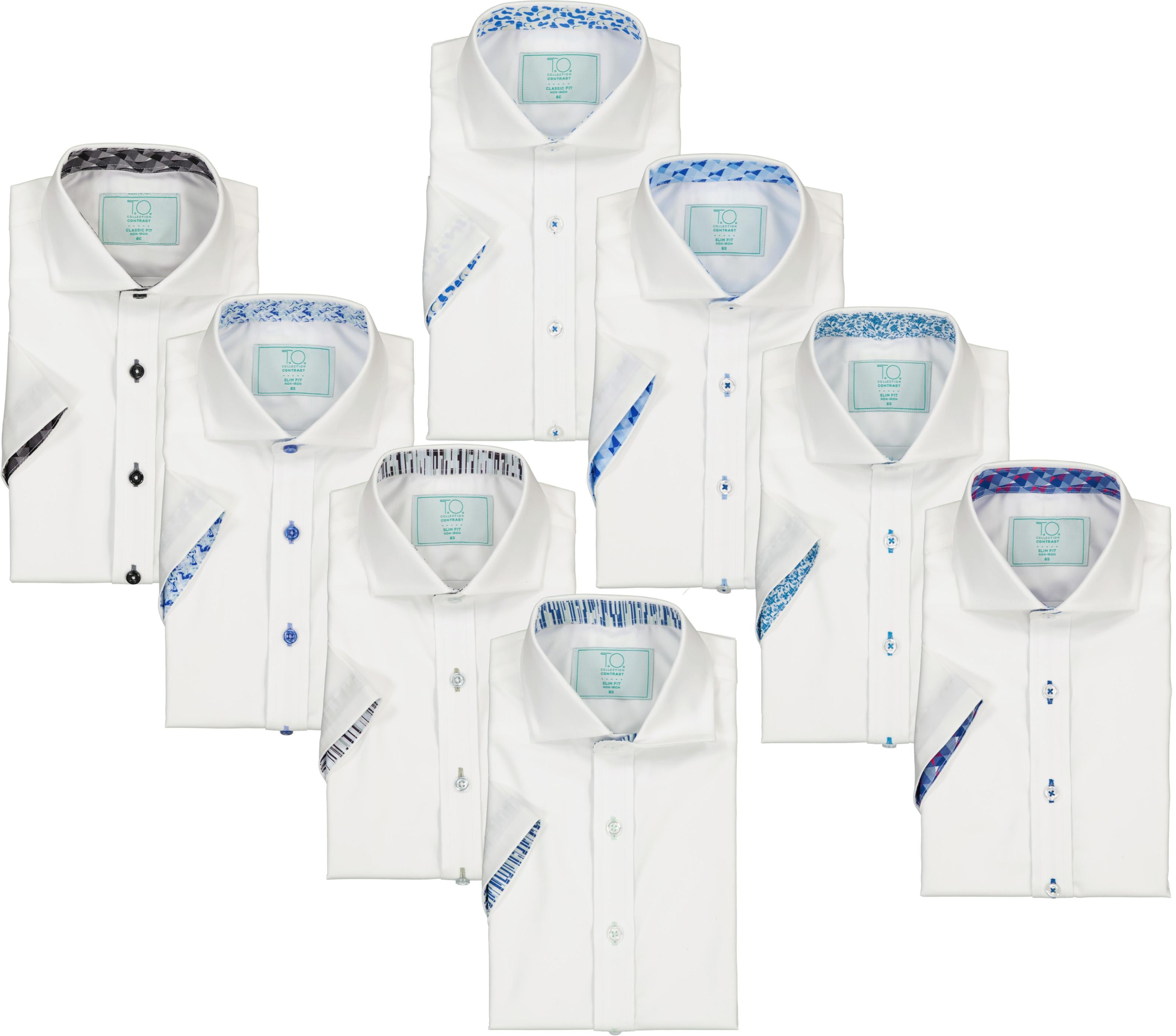 T.O. Collection Boys Short Sleeve Dress Shirt with Contrast Stitch Gray / 16 Slim T.O. Collection Boys Short Sleeve Dress Shirt with Contrast Stitch Gray / 16 Slim
