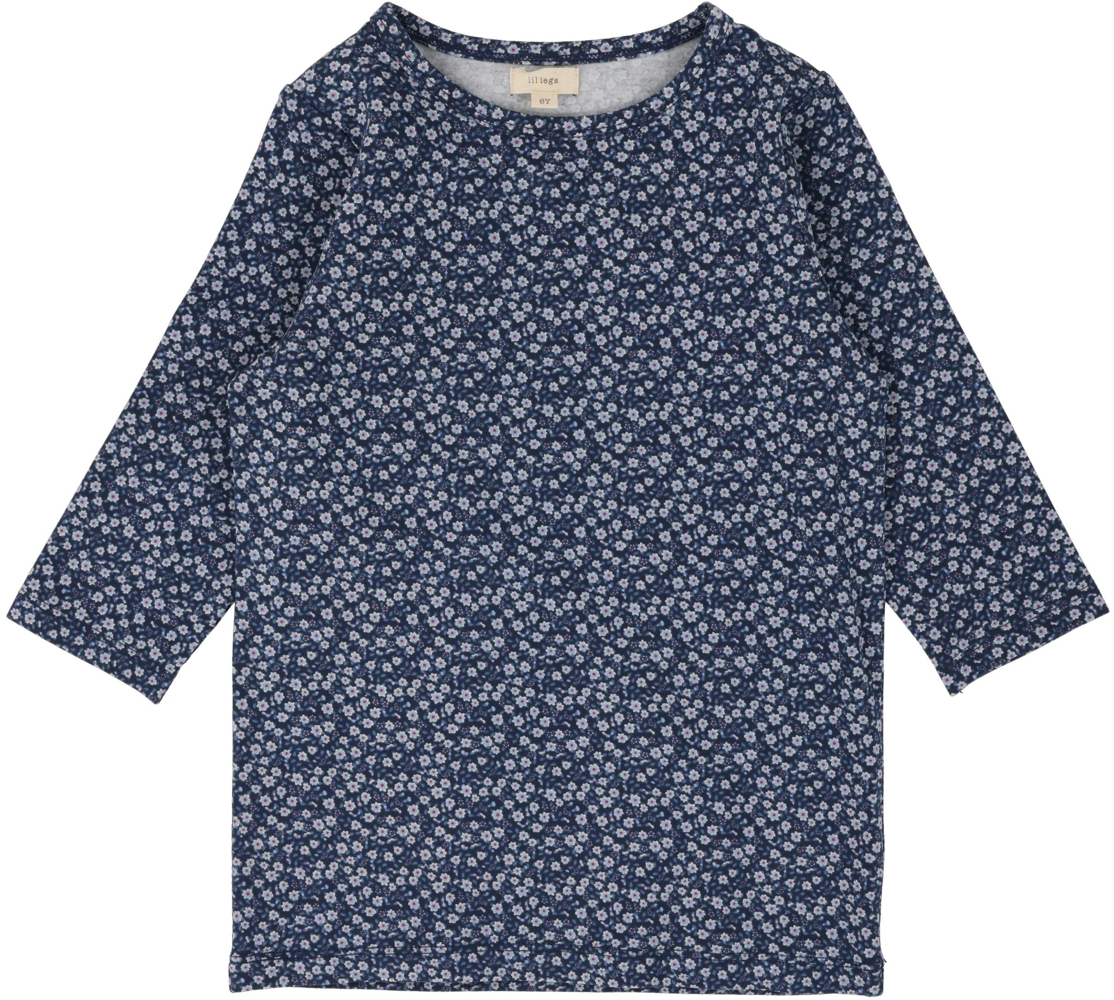Lil Legs Girls Print Tee 3/4 Sleeve - Blue Lil Legs Girls Print Tee 3/4 Sleeve - Blue