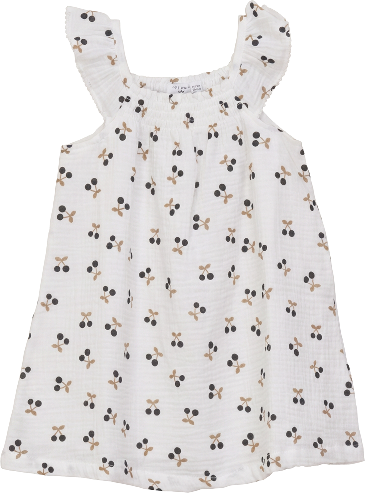 Little Fragile Girls Crinkle Woven Cherry Print Jumper - SB6CP7367J