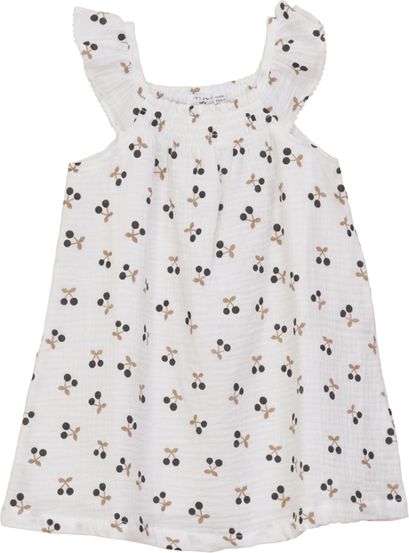 Little Fragile Girls Crinkle Woven Cherry Print Jumper - SB6CP7367J