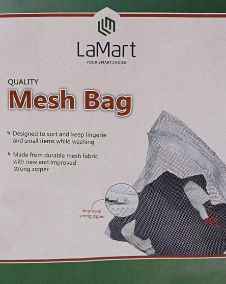 La Mart White Mesh Laundry Bag