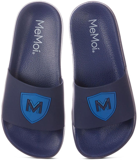 Memoi Boys Girls "M" Crest Slides - MKS-0014