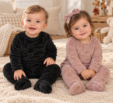 Fragile Baby Boys Girls Velour Footie - WB6CP7513