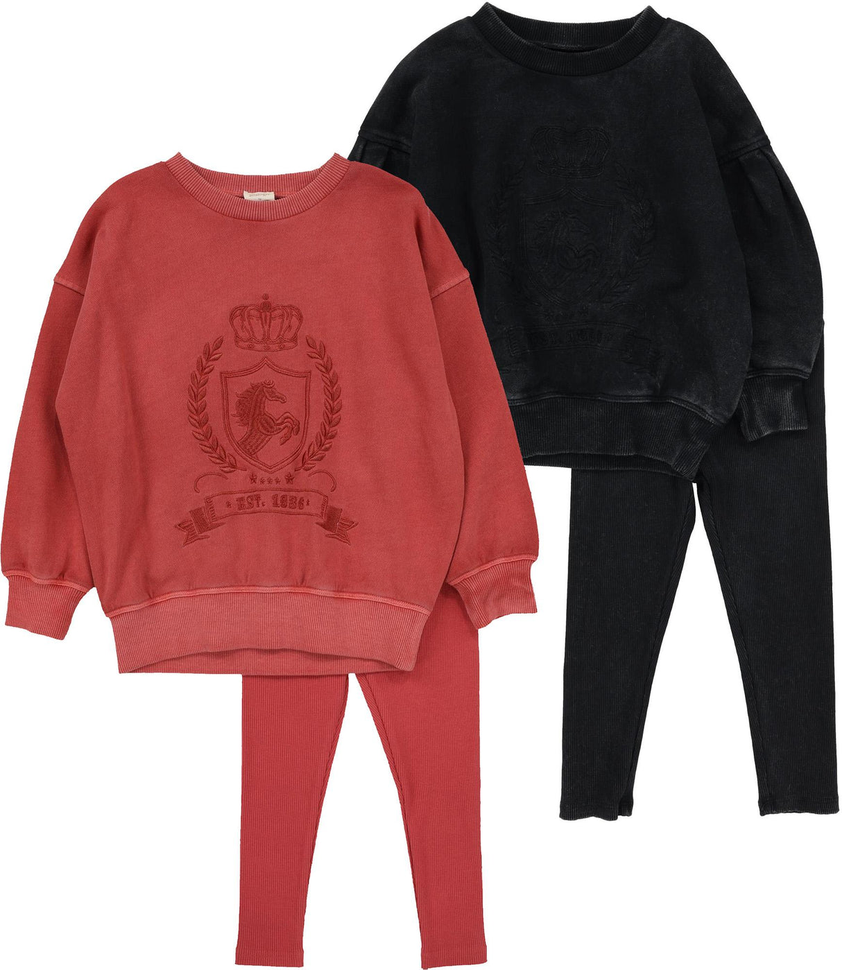 Analogie by Lil Legs Emblem Collection Baby Boys Girls Sweatshirt Outfit - EMSS