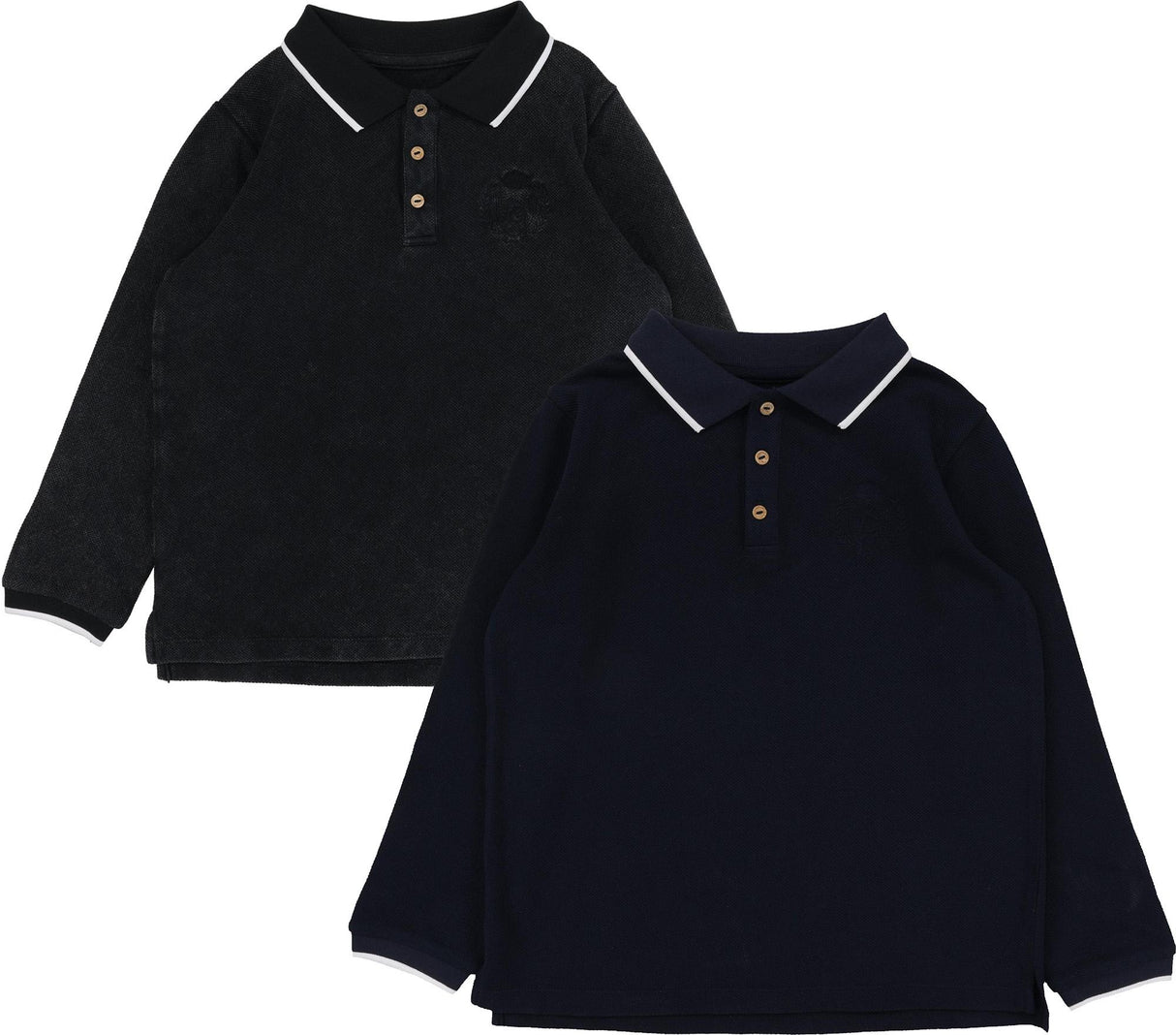 Analogie by Lil Legs Emblem Collection Boys Long Sleeve Polo Shirt - EMP