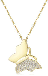 Tiny Gem Sparkle Butterfly Necklace - TG2018