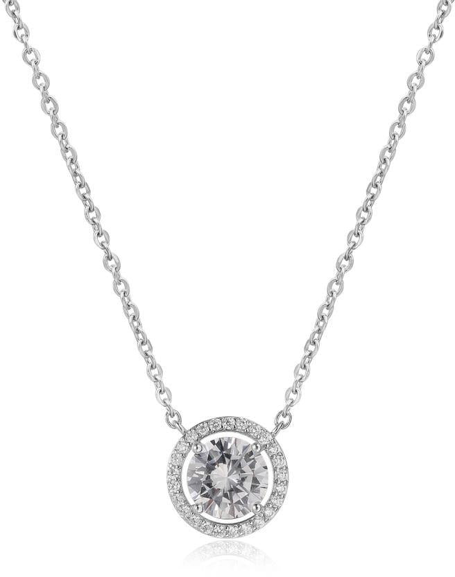 Tiny Gem Necklace - TG2013-Halo Diamond