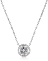 Tiny Gem Halo Diamond Necklace - TG2013