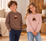 J'taime +1 Boys Girls Teddy Bear Sweatshirt - WB6CP7462T