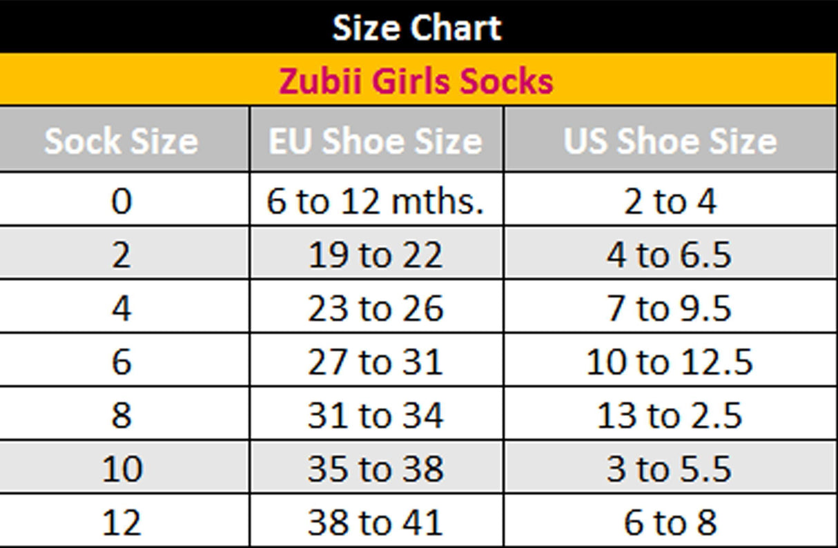 Zubii Girls Zebra Heart Knee Socks - 694