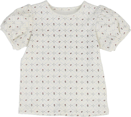 Lil Legs Camp Scouts Collection Girls Puff Short Sleeve T-shirt Tee - PSTS