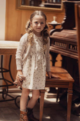 Charlotte & George Girls Flannel Floral Dress - WB4CP7031D