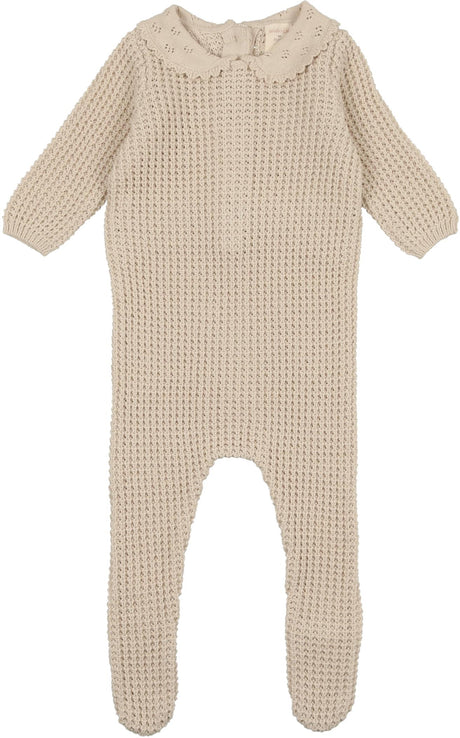 Analogie by Lil Legs Shabbos Collection Baby Toddler Girls Wave Knit Footie Stretchie