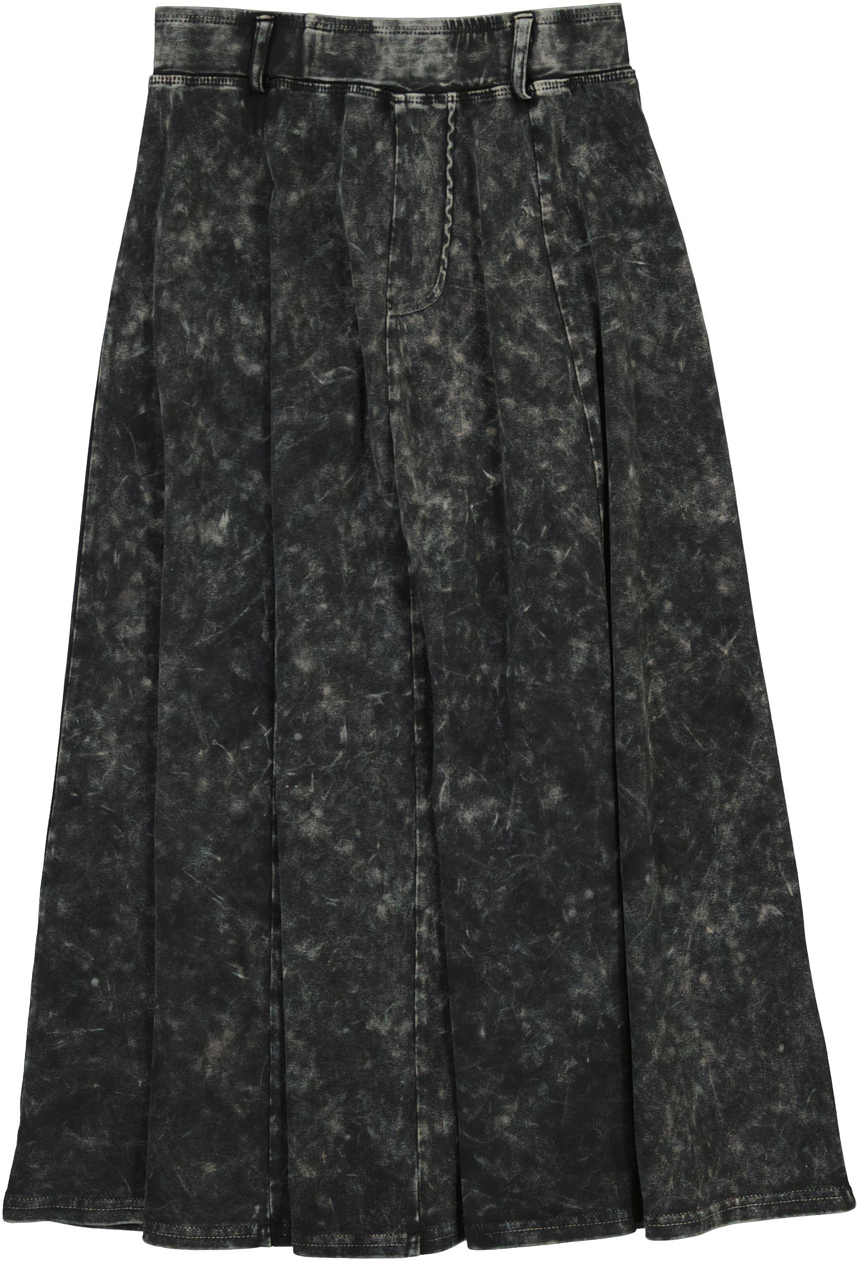 Vibe Girls Teens Mineral Wash Panel Fly Front Skirt - C-25976