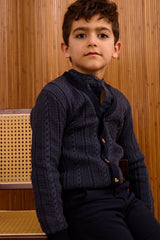 Klai Boys Textured Cable Knit Cardigan - G3045