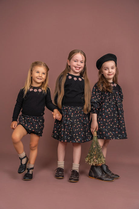 Clo Girls Knit Floral Outfit - WB4CP7032EG