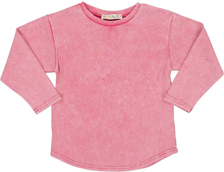 Teela Girls Teens Mineral Wash 3/4 Sleeve T-shirt - 22-111