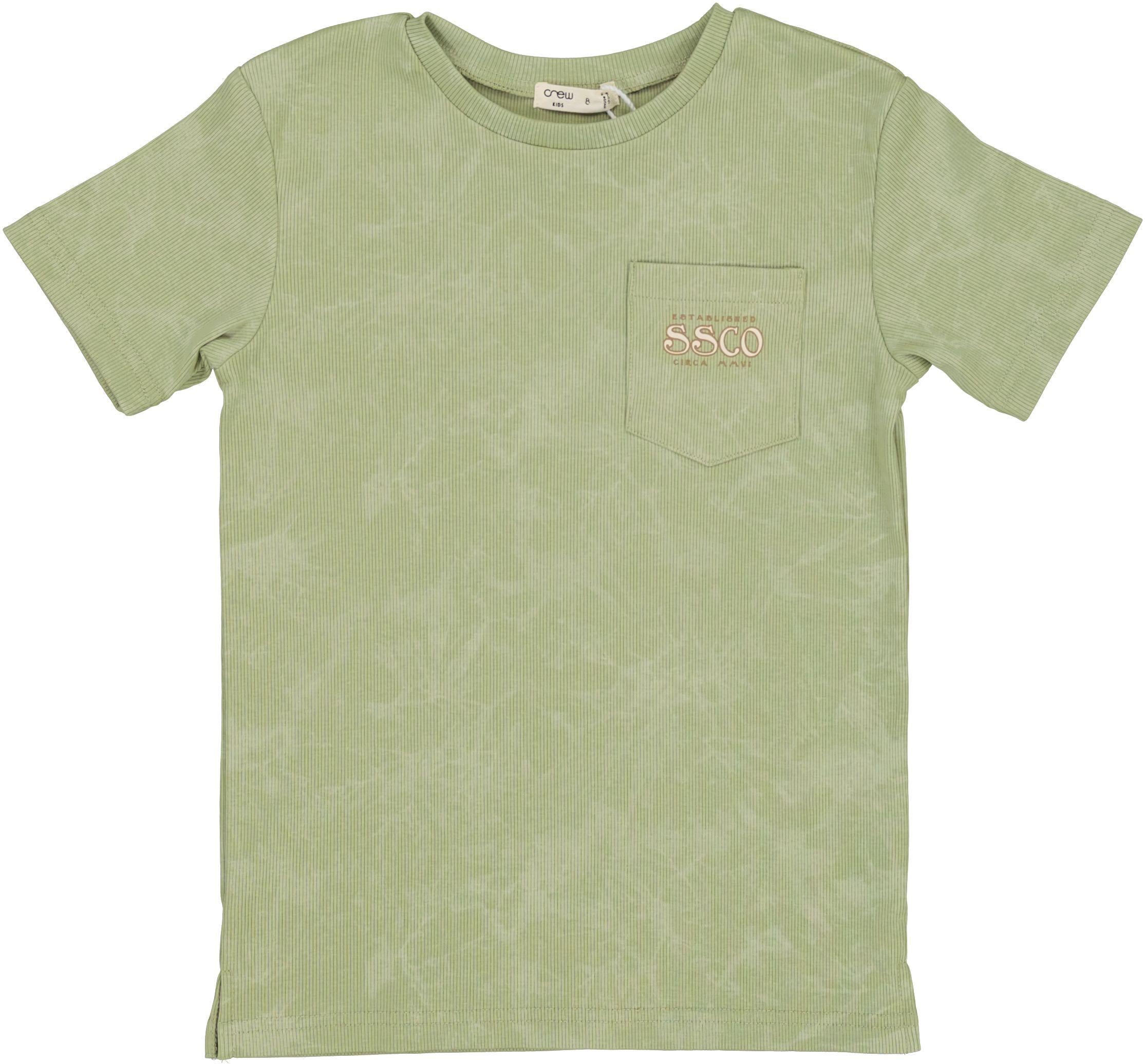 Crew Kids Boys Ribbed Stonewash Short Sleeve T-shirt