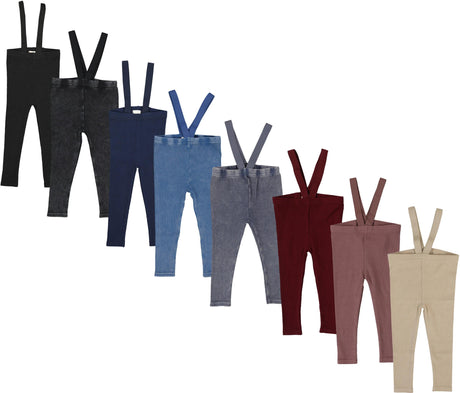 Lil Legs Ribbed Basic Collection Baby Toddler Boys Girls Suspender Legging - SLG