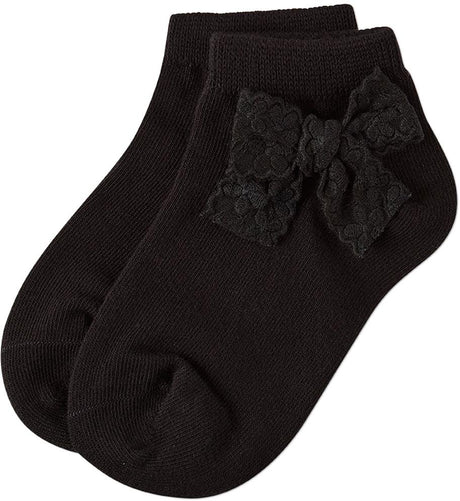 Memoi Girls Lace Bow Ankle Socks - MKF-6108